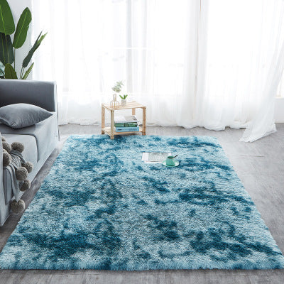 Shaggy Tie-dye Rug Printed Plush Floor Fluffy Kids Room Faux Fur Rug