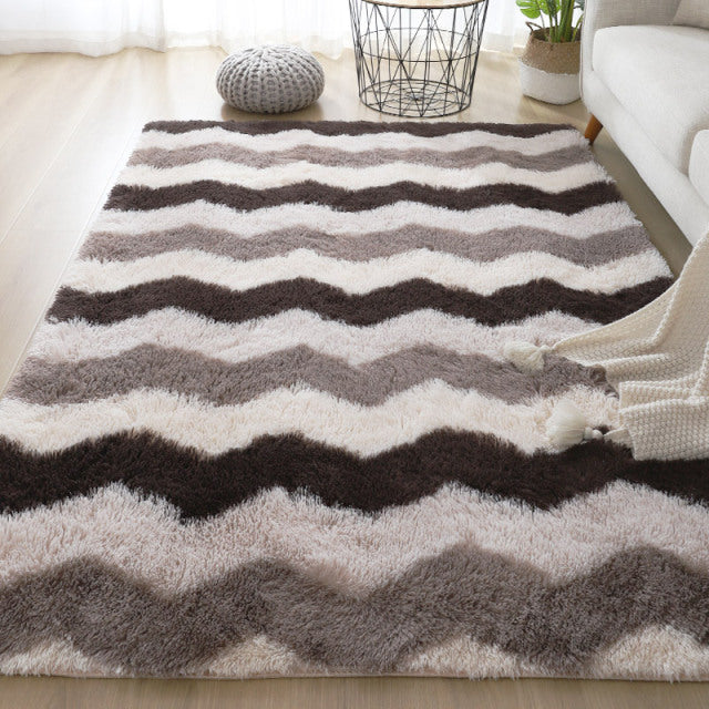 Pink Rug For Girls Shaggy Childrens Soft Nordic Red Fluffy Large Rug