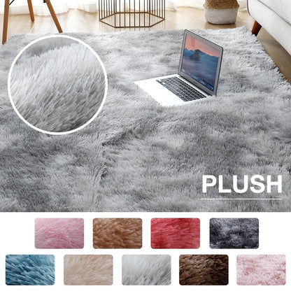 Plush Living Room Decoration Fluffy Rug Anti-slip Soft Lounge Rug