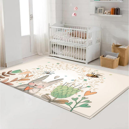 Simplicity Animal Bunny Bee Pattern Children Flannel Rug