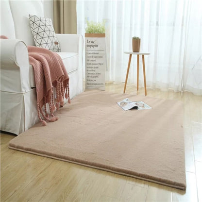 Nordic Fluffy Faux Fur Rug Microfiber Imitation Rabbit Hair Rug