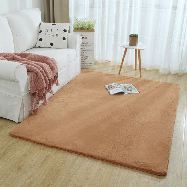 Nordic Fluffy Faux Fur Rug Microfiber Imitation Rabbit Hair Rug