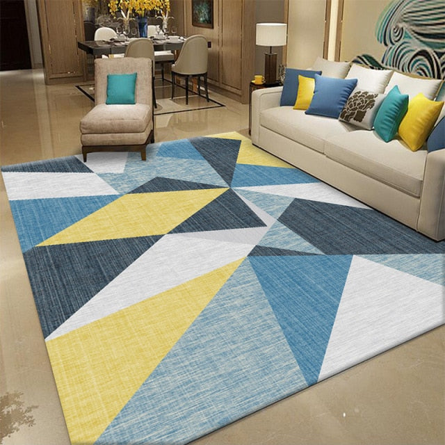 Geometric Floor Modern Printing Washable Kids Play Home Decor Rug