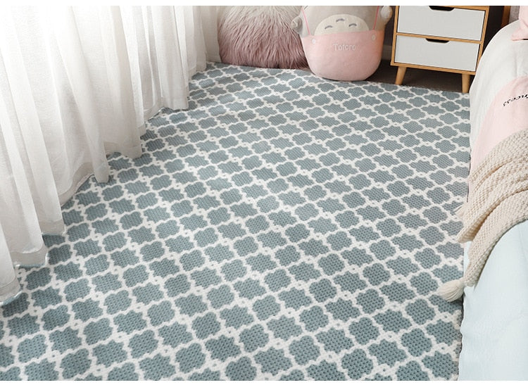 Girl Bedroom Rug Modern Lattice Living Room Decoration Large Rug