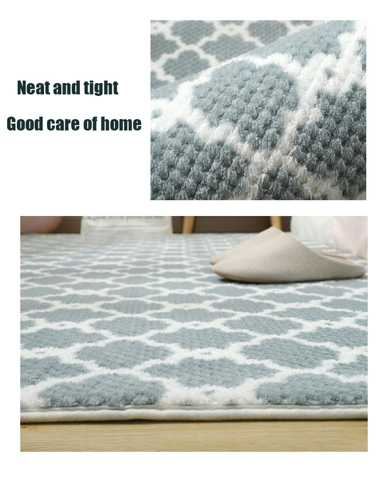 Girl Bedroom Rug Modern Lattice Living Room Decoration Large Rug