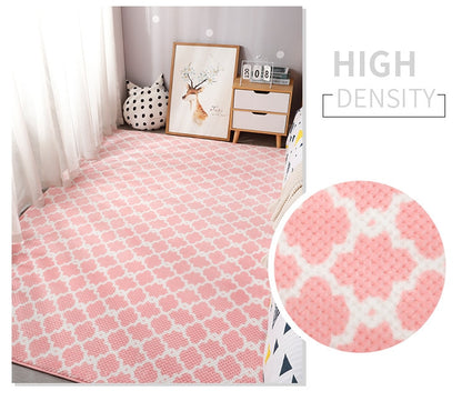 Girl Bedroom Rug Modern Lattice Living Room Decoration Large Rug