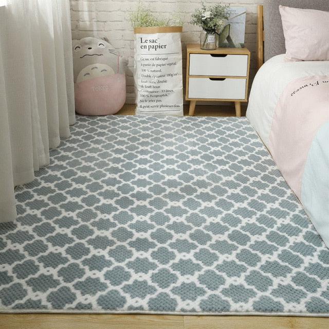 Girl Bedroom Rug Modern Lattice Living Room Decoration Large Rug