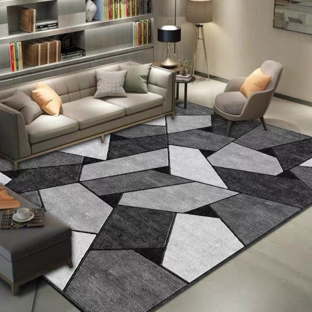 Geometric Printed Rug for Living Room Washable Bedroom Large Area Rug