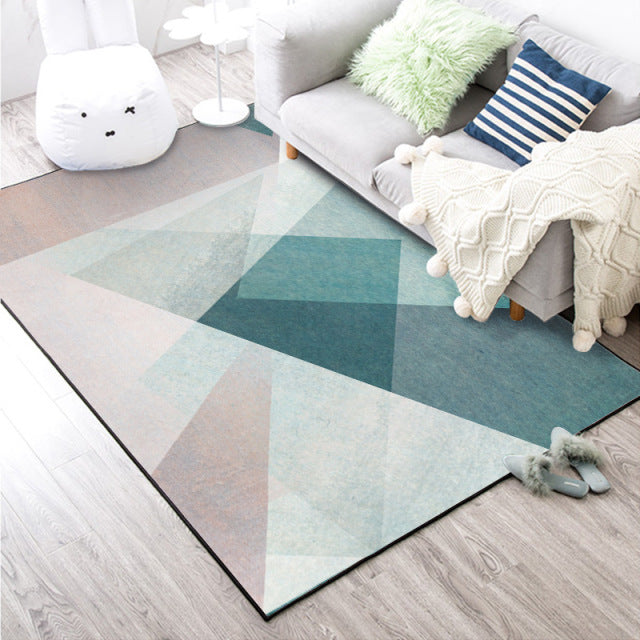 Geometric Printed Rug for Living Room Washable Bedroom Large Area Rug