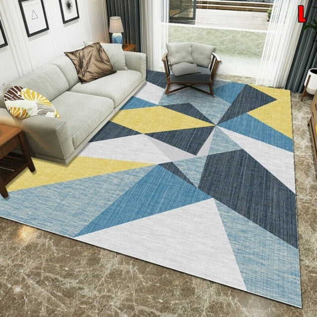 Geometric Printed Rug for Living Room Washable Bedroom Large Area Rug