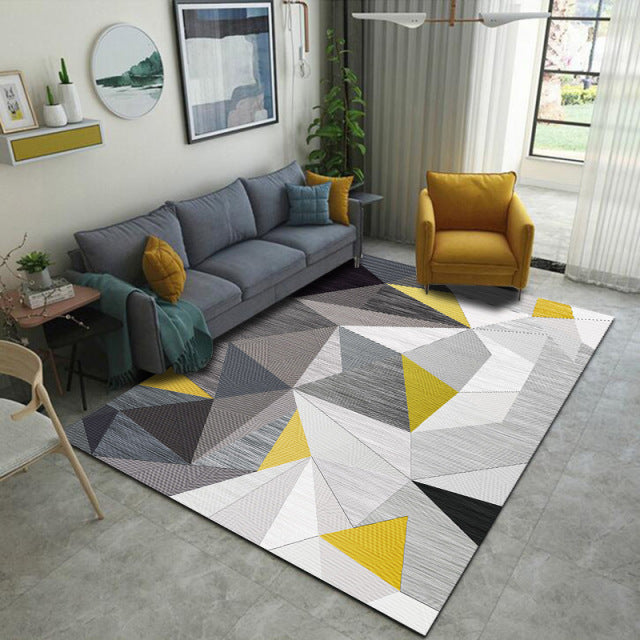 Geometric Printed Rug for Living Room Washable Bedroom Large Area Rug