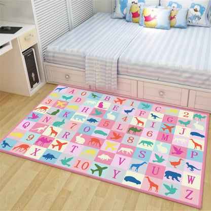 New Cartoon Dinosaur Children's Bedside Area Rug Flannel Anti-slip Rug