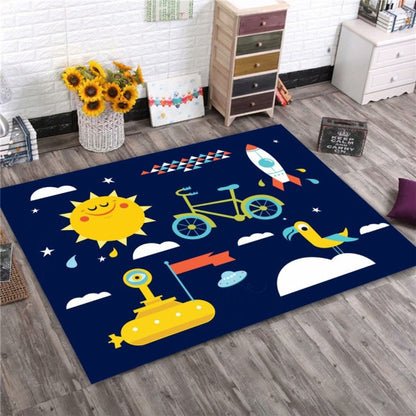 New Cartoon Dinosaur Children's Bedside Area Rug Flannel Anti-slip Rug