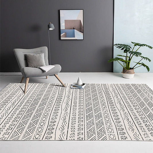 Boho Style Big Area Rug Large Modern Printng Non-slip Rug