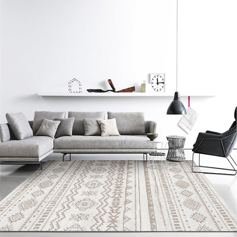 Boho Style Big Area Rug Large Modern Printng Non-slip Rug