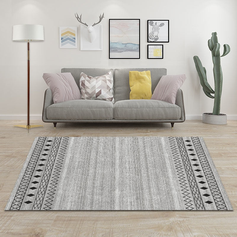 Boho Style Big Area Rug Large Modern Printng Non-slip Rug