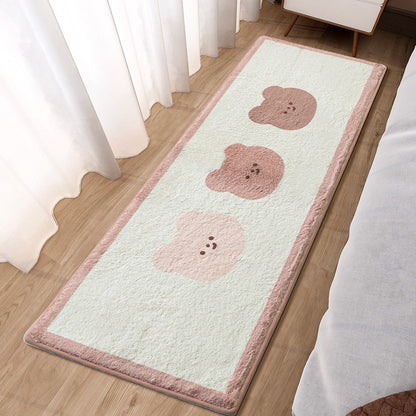 Fluffy Soft Cute Children's Bedside Rug Kids room Non-Slip Rug