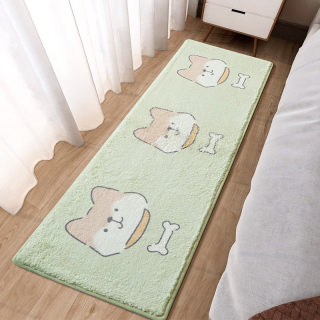 Fluffy Soft Cute Children's Bedside Rug Kids room Non-Slip Rug