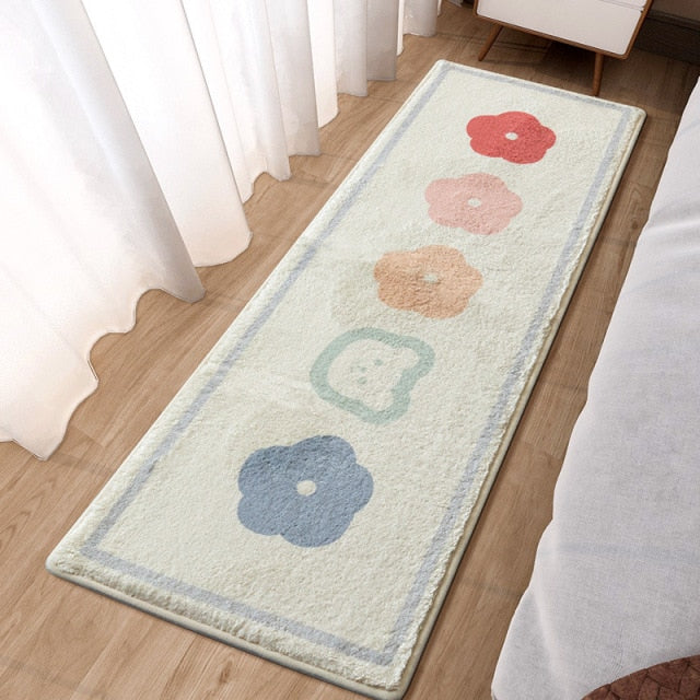 Fluffy Soft Cute Children's Bedside Rug Kids room Non-Slip Rug