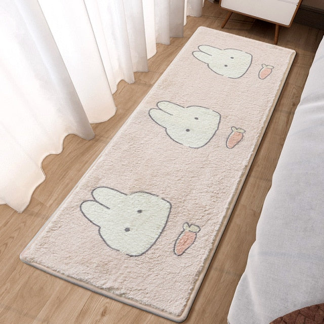 Fluffy Soft Cute Children's Bedside Rug Kids room Non-Slip Rug