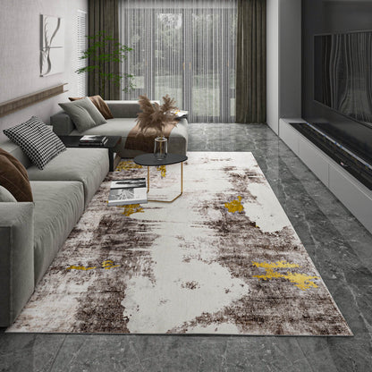 Modern Nordic Home Soft Rug Luxury Large Decor Abstract Grey Yellow Rug