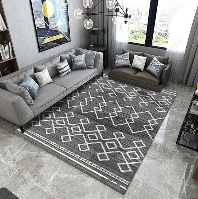 Living Room Rug Ethnic Style Bedroom Geometric Decorative Rug