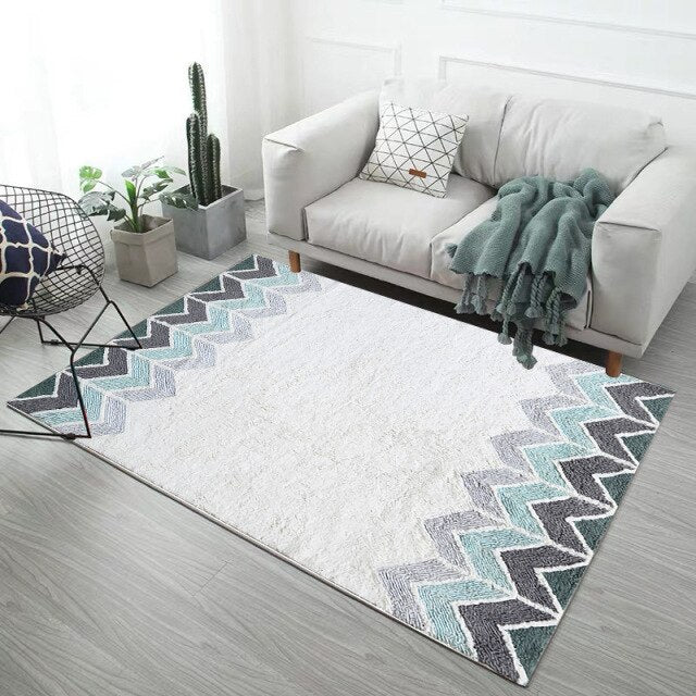 Living Room Rug Ethnic Style Bedroom Geometric Decorative Rug