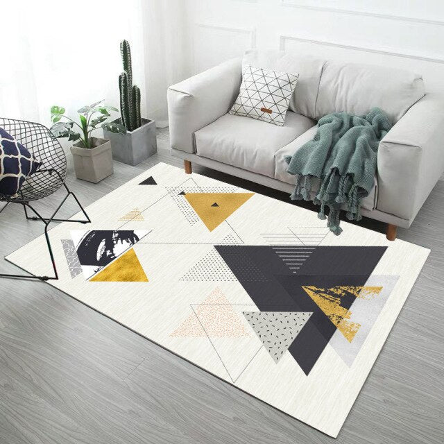 Living Room Rug Ethnic Style Bedroom Geometric Decorative Rug