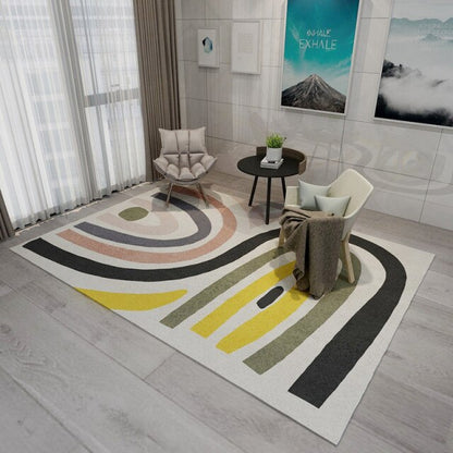 Modern Minimalist Living Room Rug Nordic Geometric Pattern Salon Rug