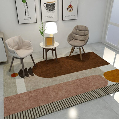 Modern Minimalist Living Room Rug Nordic Geometric Pattern Salon Rug