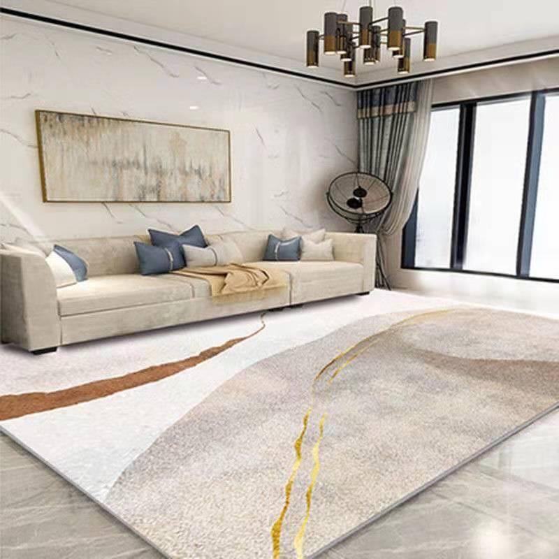 Living Room Large Fur Rug Modern Nordic Abstract Pattern Rug