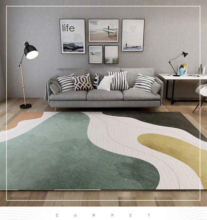 Nordic Geometric Abstraction Area Rug Blanket Modern Non-Slip Rug