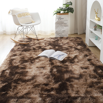 Fluffy Nordic Lounge Rug houses and Plush Kids Bedroom Bedside Rug