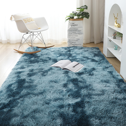 Fluffy Nordic Lounge Rug houses and Plush Kids Bedroom Bedside Rug