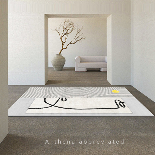 Non-slip Washable Bedroom Large Area Rug Modern Printing Floor Rug