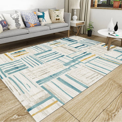 Modern Geometric Anti-slip Indoor Printed Decoration Large Area Rug