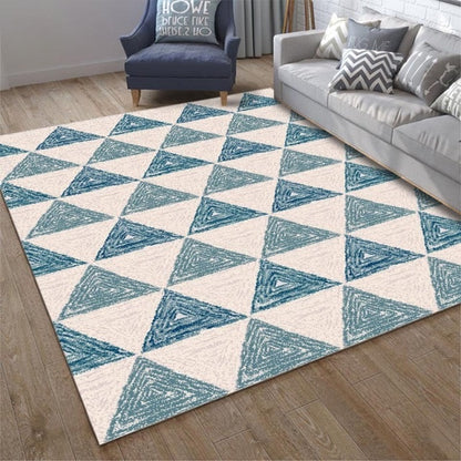 Modern Geometric Anti-slip Indoor Printed Decoration Large Area Rug