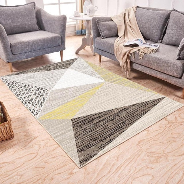 Modern Geometric Anti-slip Indoor Printed Decoration Large Area Rug