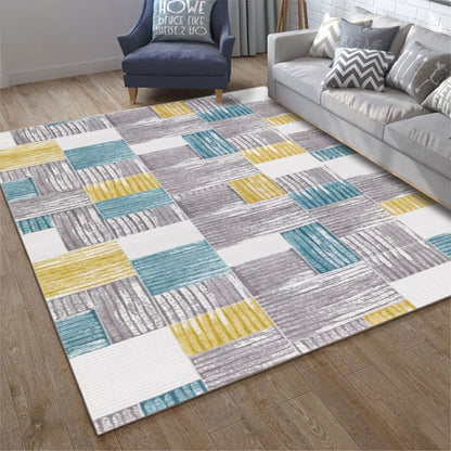 Modern Geometric Anti-slip Indoor Printed Decoration Large Area Rug