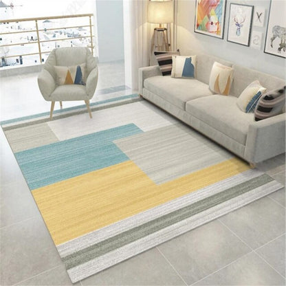 Geometric Sofa Area Rug Bedside Bedroom Washable Hallway Printed Rug