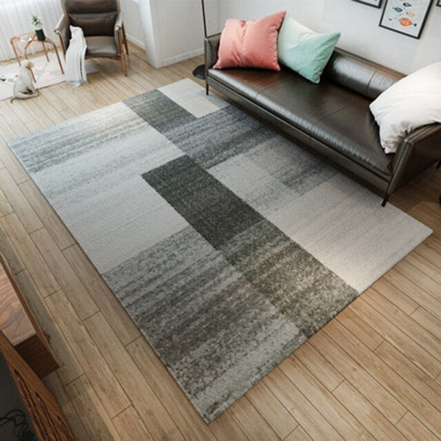 Geometric Sofa Area Rug Bedside Bedroom Washable Hallway Printed Rug