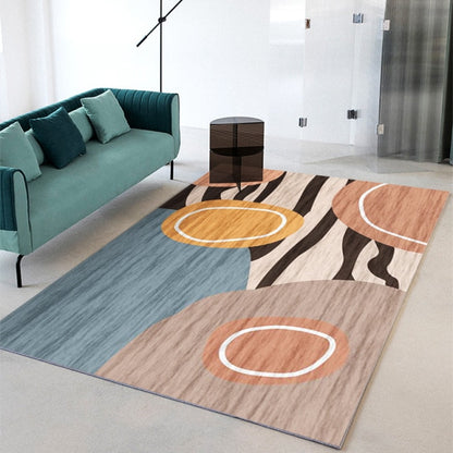 Light Luxury Geometric Splicing Rug Activity Nordic Net Red Rug