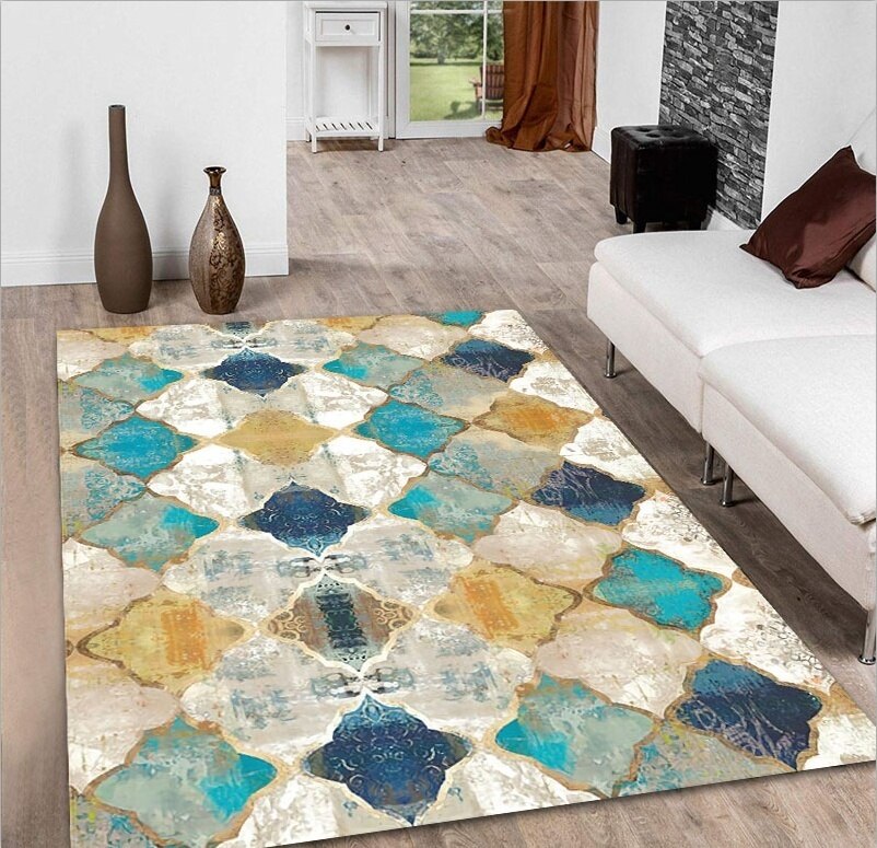 Moroccan Gradient Color Runner Rug Non-slip Area Entrance Rug