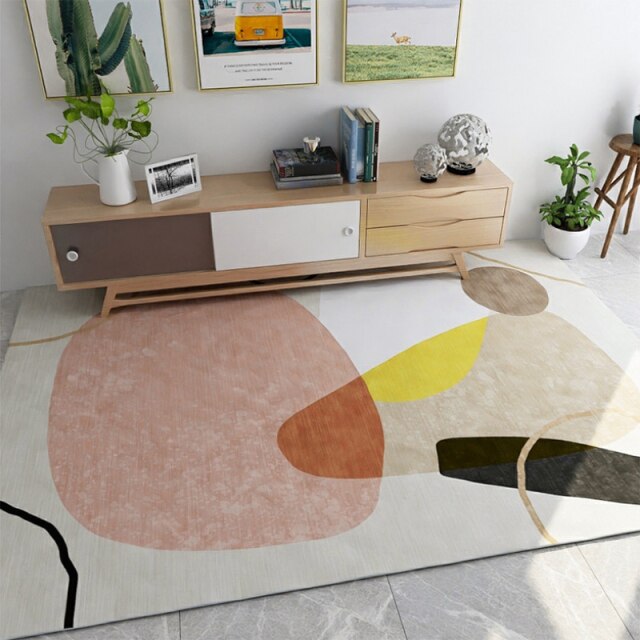 Decoration Corridor Floor Modern Geometric 3d Printing Non-Slip Rug