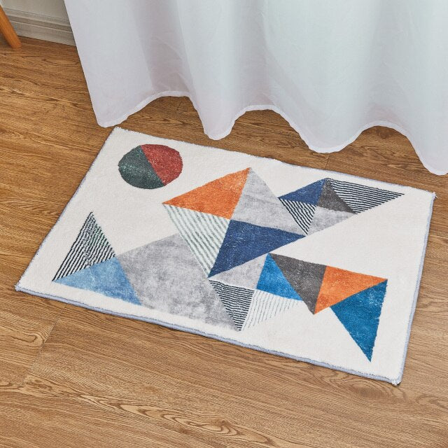 Nordic Fluffy Rug For Bedroom Living Room Anti-slip Soft Door Rug