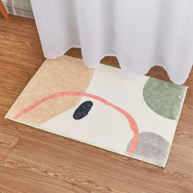 Nordic Fluffy Rug For Bedroom Living Room Anti-slip Soft Door Rug