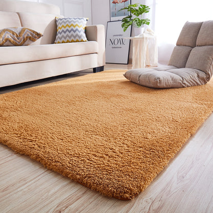 Thick Solid Color Simple Non-slip Rug Furry Plush Large Area Rug