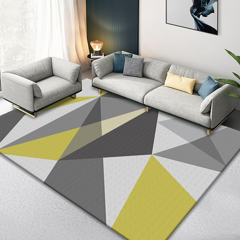 Nordic Geometric Bedroom non-slip dining decoration Rug