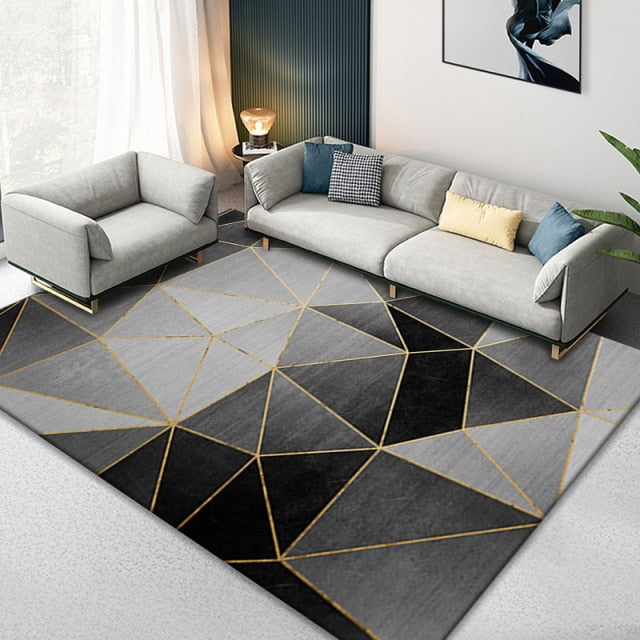 Nordic Geometric Bedroom non-slip dining decoration Rug