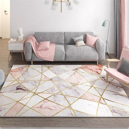 Nordic Geometric Bedroom non-slip dining decoration Rug